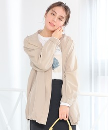 【非フッ素撥水加工・UVカット】撥水加工フードブルゾン