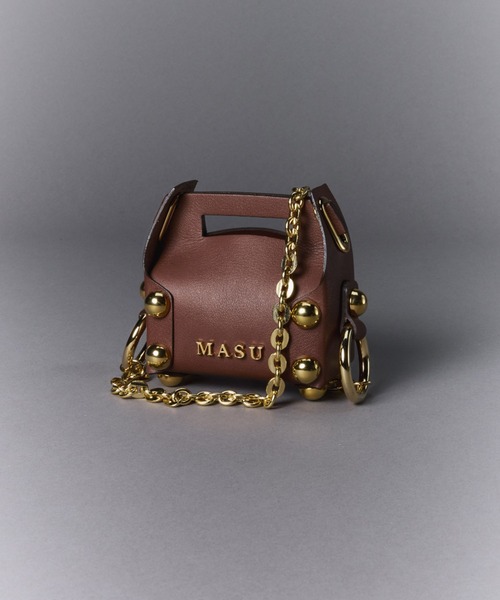 MASU(エムエーエスユー)の「【M A S U】LEATHER CAKE BAG PETIT(ハンドバッグ・メンズ・ブラック/ブラウン/クリーム・FREE)」の3枚目の写真