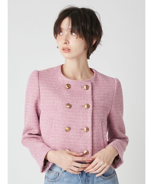 LILY BROWN（リリーブラウン）の「[L.B CANDY STOCK]スカラップビジューアタッチドジャケット（テーラードジャケット・レディース・チャコールグレー/アイボリー/ピンク・F）」の19枚目の写真