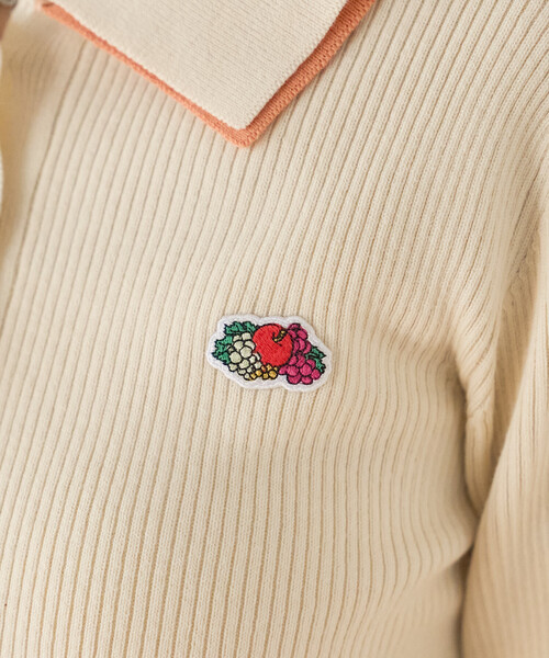 FREAK'S STORE（フリークスストア）の「FRUIT OF THE LOOM × FREAK'S STORE/フルーツオブザルーム 別注 配色レイヤード ポロニット（ニット/セーター・レディース・オフホワイト/ライトグレー/ブラウン/レッド/ネイビー・ﾌﾘ-）」の21枚目の写真
