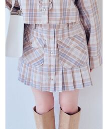 FURFUR | チェック柄プリーツミニスカート(スカート)
