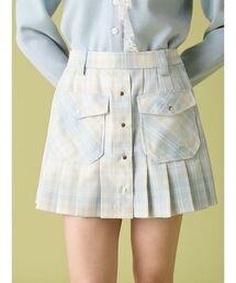 FURFUR | チェック柄プリーツミニスカート(スカート)