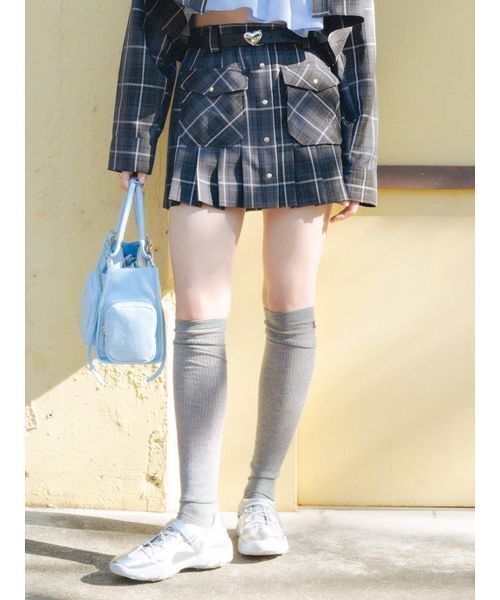FURFUR（ファーファー）の「チェック柄プリーツミニスカート（スカート・レディース・ブラック/ライトブルー/ベージュ・F）」の2枚目の写真