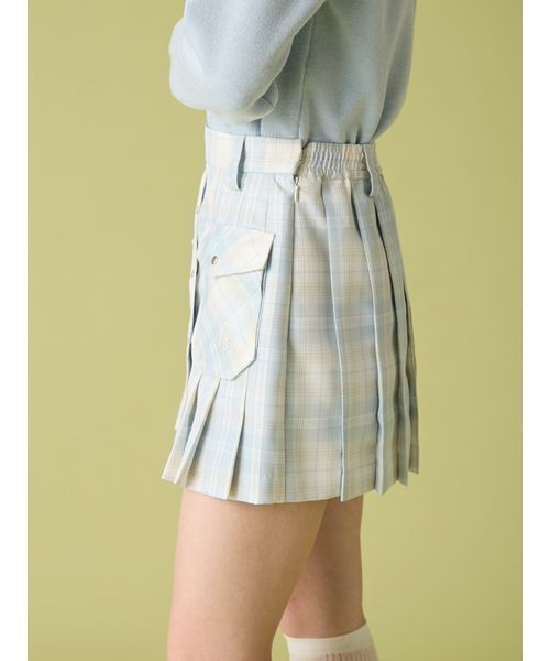 FURFUR（ファーファー）の「チェック柄プリーツミニスカート（スカート・レディース・ブラック/ライトブルー/ベージュ・F）」の16枚目の写真