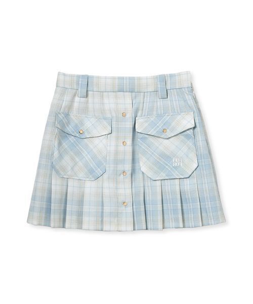 FURFUR（ファーファー）の「チェック柄プリーツミニスカート（スカート・レディース・ブラック/ライトブルー/ベージュ・F）」の7枚目の写真
