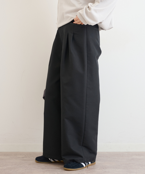 JOURNAL STANDARD relume(ジャーナルスタンダード レリューム)の「《追加》2タックワイドパンツ(チノパンツ・レディース・ブラック/ベージュ/カーキ・36/38)」の6枚目の写真