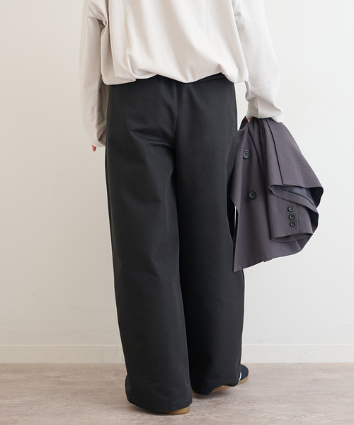 JOURNAL STANDARD relume(ジャーナルスタンダード レリューム)の「《追加》2タックワイドパンツ(チノパンツ・レディース・ブラック/ベージュ/カーキ・36/38)」の7枚目の写真