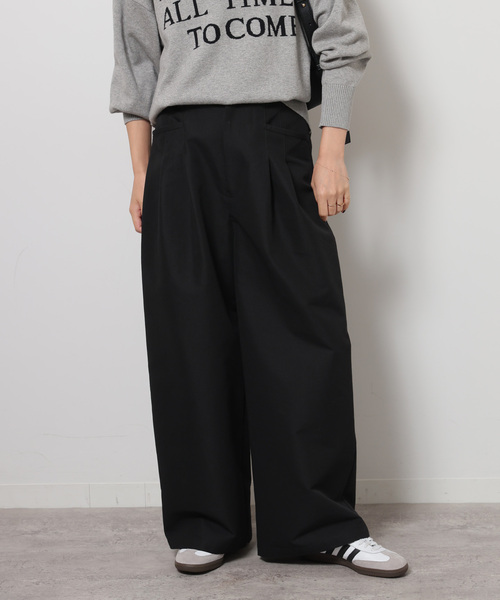 JOURNAL STANDARD relume(ジャーナルスタンダード レリューム)の「《追加》2タックワイドパンツ(チノパンツ・レディース・ブラック/ベージュ/カーキ・36/38)」の10枚目の写真