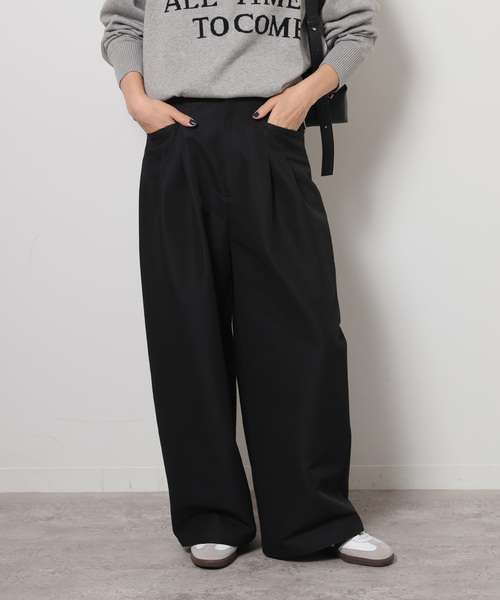 JOURNAL STANDARD relume(ジャーナルスタンダード レリューム)の「《追加》2タックワイドパンツ(チノパンツ・レディース・ブラック/ベージュ/カーキ・36/38)」の11枚目の写真