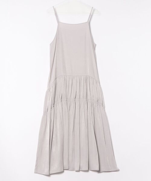 Doux archives（ドゥアルシーヴ）の「ニットＳＥＴティアードキャミワンピース（ワンピース・レディース・グレイッシュベージュ/サックスブルー/チャコールグレー・FREE）」の5枚目の写真