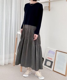 Doux archives | ニットＳＥＴティアードキャミワンピース(ワンピース)