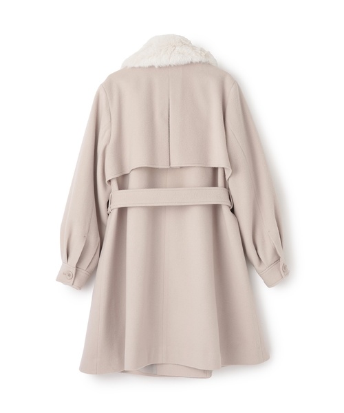 mezzo piano Junior(メゾピアノジュニア)の「フェイクファー衿つきミドルコート(ダッフルコート・キッズ・トップグレー/ライトベージュ/ネイビー・L:160cm/M:150cm/S:140cm)」の8枚目の写真