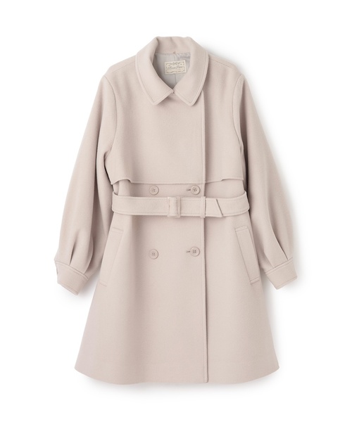 セール】フェイクファー衿つきミドルコート（ダッフルコート）｜mezzo