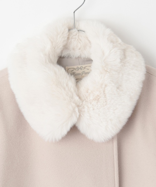 セール】フェイクファー衿つきミドルコート（ダッフルコート）｜mezzo