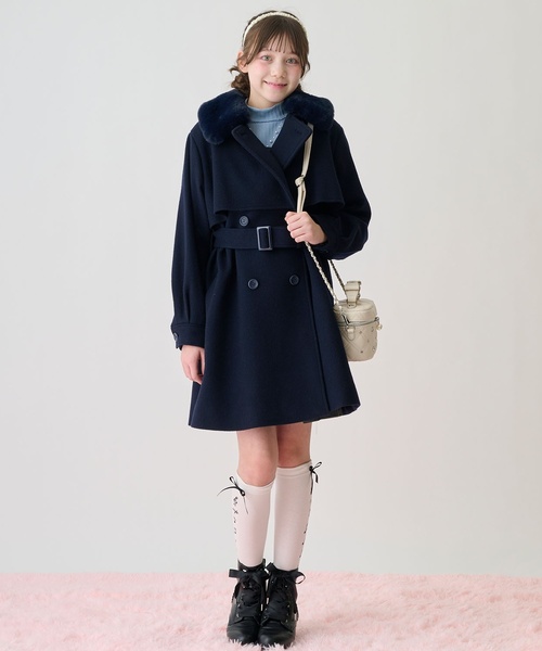 mezzo piano Junior（メゾピアノジュニア）の「フェイクファー衿つき