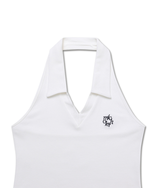 MICHIKO LONDON(ミチコ ロンドン)の「ホルターネックPKトップ アイボリー(Tシャツ/カットソー・レディース・その他・S/M)」の3枚目の写真