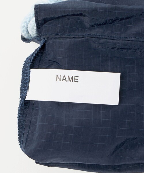 green label relaxing（グリーンレーベルリラクシング）の「巾着バッグ（大）（リップストック） / キッズ（トートバッグ・キッズ・ネイビー/グレー系・FREE）」の9枚目の写真