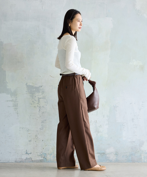 JOURNAL STANDARD（ジャーナルスタンダード）の「《追加》シアーテレコヘンリーネックプルオーバー（Tシャツ/カットソー・レディース・ホワイト系その他/ブラウン/イエロー系その他/モスグリーン・FREE）」の20枚目の写真