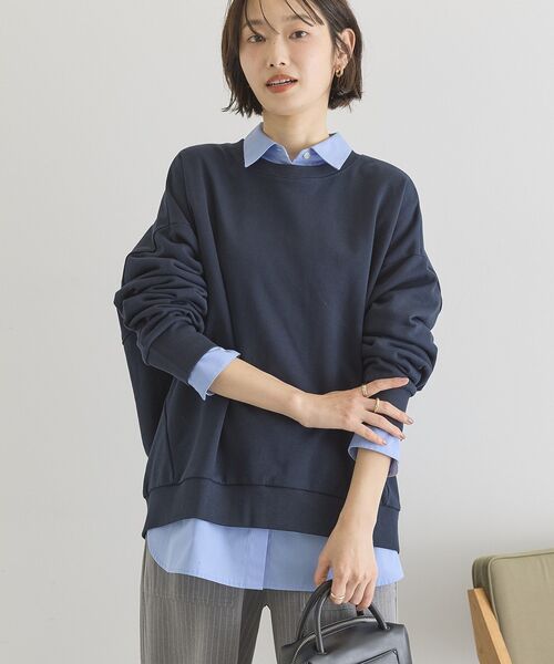 AMERICAN HOLIC（アメリカンホリック）の「コクーンスウェット（スウェット・レディース・ブラック/ネイビー/グレー系その他/ライトピンク・M/L）」の6枚目の写真