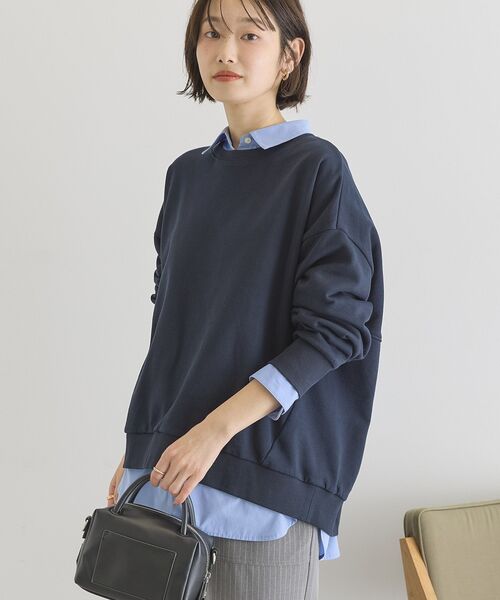 AMERICAN HOLIC（アメリカンホリック）の「コクーンスウェット（スウェット・レディース・ブラック/ネイビー/グレー系その他/ライトピンク・M/L）」の7枚目の写真