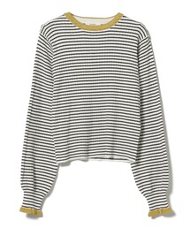 BEAMS HEART | 配色ラメフリル ニット プルオーバー(ニット/セーター)