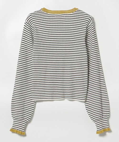 BEAMS HEART（ビームスハート）の「配色ラメフリル ニット プルオーバー（ニット/セーター・レディース・ネイビー/ブラック/オフホワイト・FREE）」の12枚目の写真