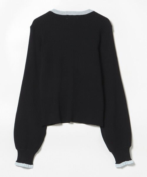 BEAMS HEART（ビームスハート）の「配色ラメフリル ニット プルオーバー（ニット/セーター・レディース・ネイビー/ブラック/オフホワイト・FREE）」の15枚目の写真