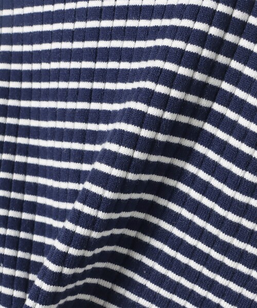 BEAMS HEART（ビームスハート）の「配色ラメフリル ニット プルオーバー（ニット/セーター・レディース・ネイビー/ブラック/オフホワイト・FREE）」の7枚目の写真