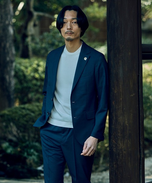 MEN'S BIGI(メンズビギ)の「【COLE HAAN/コール ハーン】別注 サマーサイロフィルウールピンチェックジャケット<通気性>(テーラードジャケット・メンズ・グレー/ネイビー・04/03/02/01)」の2枚目の写真