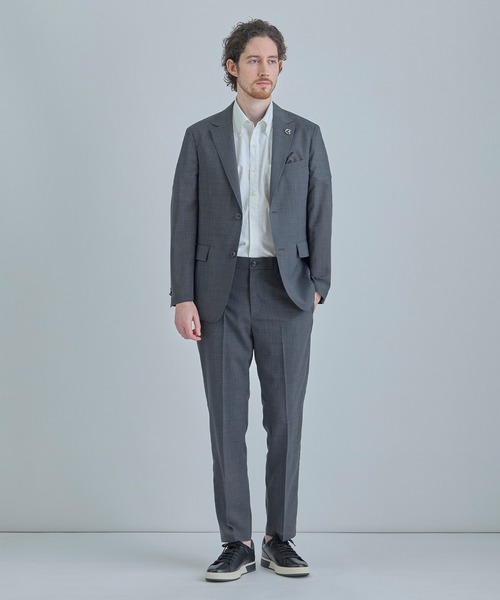 MEN'S BIGI(メンズビギ)の「【COLE HAAN/コール ハーン】別注 サマーサイロフィルウールピンチェックジャケット<通気性>(テーラードジャケット・メンズ・グレー/ネイビー・04/03/02/01)」の7枚目の写真