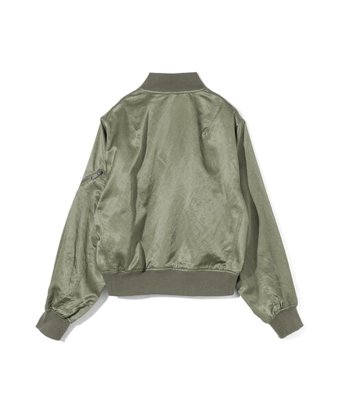 MIDIUMISOLID（ミディウミソリッド）の「MIDIUMISOLID Men’s ブリーチサテンMA-1（ダウンジャケット/コート・メンズ・ブラック/カーキ・48）」の13枚目の写真