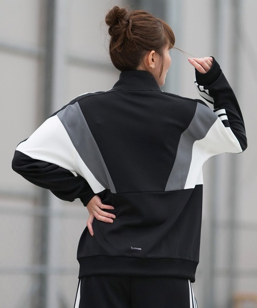 adidas(アディダス)の「adidas/アディダス トラックジャケット レディース UVカット W TEAM トラックトップ VX331(スウェット・レディース・ブラック×ホワイト・M/L)」の6枚目の写真