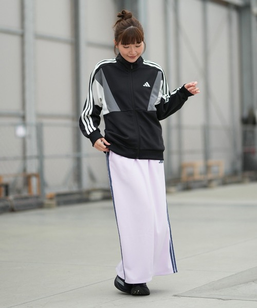 adidas(アディダス)の「adidas/アディダス トラックジャケット レディース UVカット W TEAM トラックトップ VX331(スウェット・レディース・ブラック×ホワイト・M/L)」の8枚目の写真