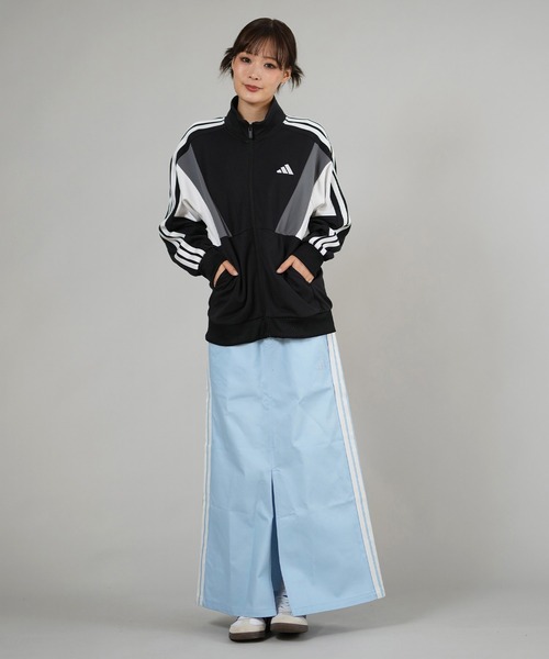 adidas(アディダス)の「adidas/アディダス トラックジャケット レディース UVカット W TEAM トラックトップ VX331(スウェット・レディース・ブラック×ホワイト・M/L)」の10枚目の写真