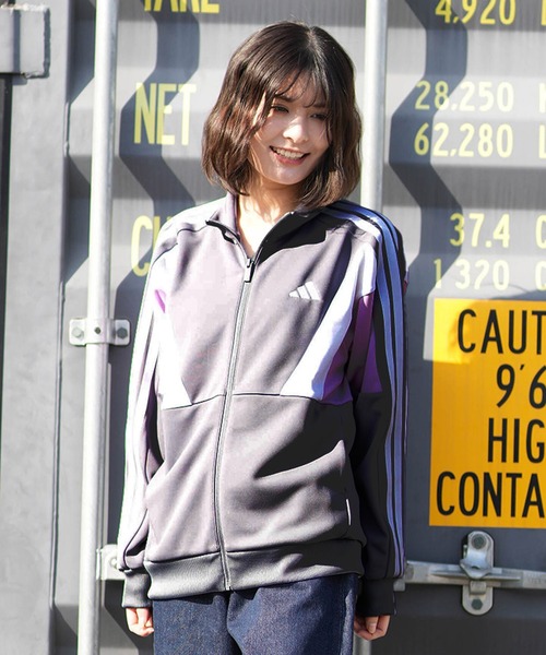 adidas(アディダス)の「adidas/アディダス トラックジャケット レディース UVカット W TEAM トラックトップ VX331(スウェット・レディース・ブラック×ホワイト・M/L)」の12枚目の写真