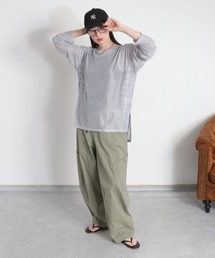 cepo | シアーストライプロングスリーブプルオーバー(Tシャツ/カットソー)