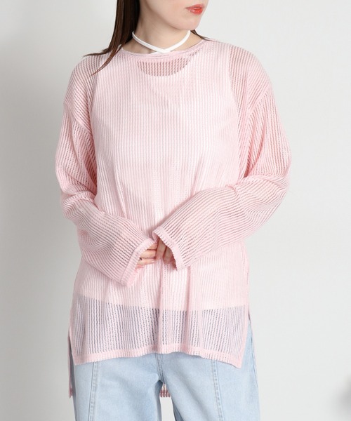 cepo(セポ)の「シアーストライプロングスリーブプルオーバー(Tシャツ/カットソー・レディース・ホワイト/ピンク/ブラック/グレー・M)」の10枚目の写真