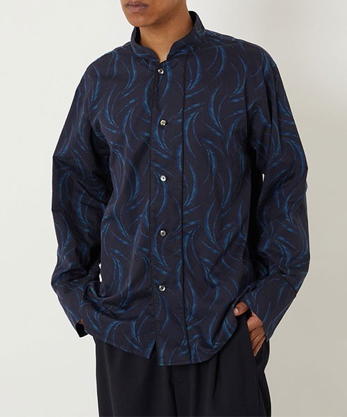 BLUE BLUE JAPAN（ブルーブルージャパン）の「メブキバッセン スリーピーシャツ（シャツ/ブラウス・メンズ・ダークネイビー・XL/S/M/L）」の2枚目の写真