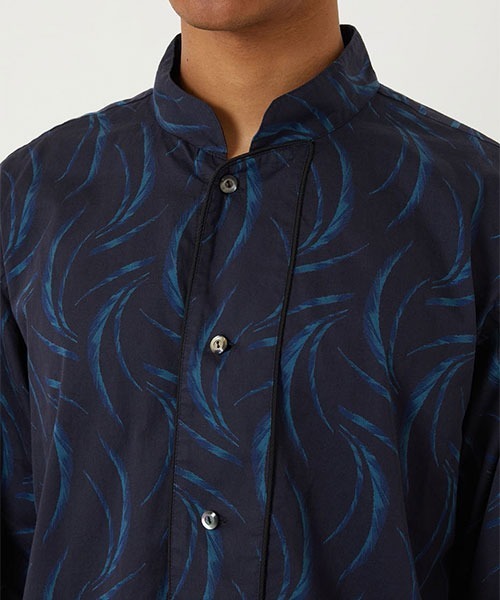 BLUE BLUE JAPAN（ブルーブルージャパン）の「メブキバッセン スリーピーシャツ（シャツ/ブラウス・メンズ・ダークネイビー・XL/S/M/L）」の5枚目の写真