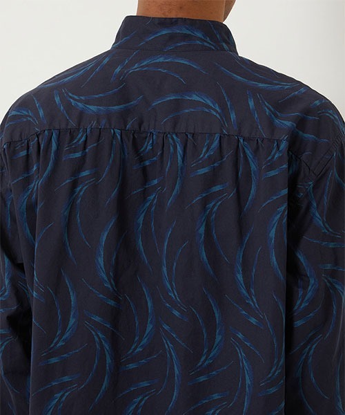 BLUE BLUE JAPAN（ブルーブルージャパン）の「メブキバッセン スリーピーシャツ（シャツ/ブラウス・メンズ・ダークネイビー・XL/S/M/L）」の6枚目の写真