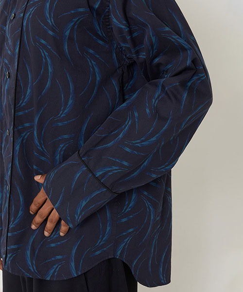 BLUE BLUE JAPAN（ブルーブルージャパン）の「メブキバッセン スリーピーシャツ（シャツ/ブラウス・メンズ・ダークネイビー・XL/S/M/L）」の7枚目の写真