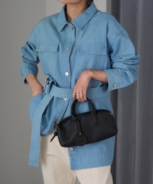 TRIANGLE PALETTE（トライアングルパレット）の「ベルト付きデニムシャツジャケット/セットアップ対応（デニムジャケット）」