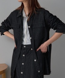 TRIANGLE PALETTE（トライアングルパレット）の「ベルト付きデニムシャツジャケット/セットアップ対応（デニムジャケット）」