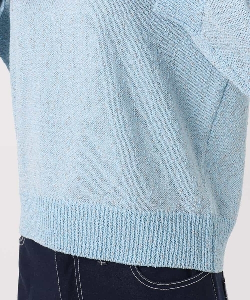 MK MICHEL KLEIN（エムケーミッシェルクラン）の「[洗える]ラメ入りノットヤーンVネックニット（ニット/セーター・レディース・ライトブルー/シルバー・38）」の19枚目の写真