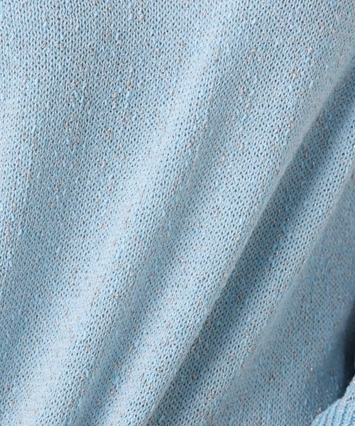 MK MICHEL KLEIN（エムケーミッシェルクラン）の「[洗える]ラメ入りノットヤーンVネックニット（ニット/セーター・レディース・ライトブルー/シルバー・38）」の18枚目の写真