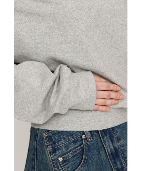 SLY（スライ）の「TUCKED OFFSHOULDER TOPS オフショルダースウェットトップス 春服 トレーナー（スウェット・レディース・ホワイト/ライトイエロー/杢グレー/ブラック・FREE）」の14枚目の写真