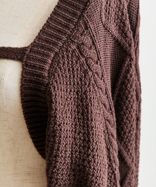 OLIVE des OLIVE（オリーブデオリーブ）の「【Belle Charme】Cable Knit Short Bolero（カーディガン/ボレロ・レディース・ブラック/オフホワイト/ブラウン・FREE）」の16枚目の写真