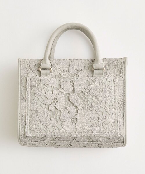 OLIVE des OLIVE（オリーブデオリーブ）の「Aimerianejoieレースミニトート（トートバッグ・レディース・グレー/ブラック/アイボリー・FREE）」の19枚目の写真