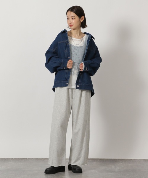 LAKOLE（ラコレ）の「5ゲージフリンジベスト / 651447（ベスト・レディース・ライトブルー/チャコール/ベージュ・FREE）」の16枚目の写真