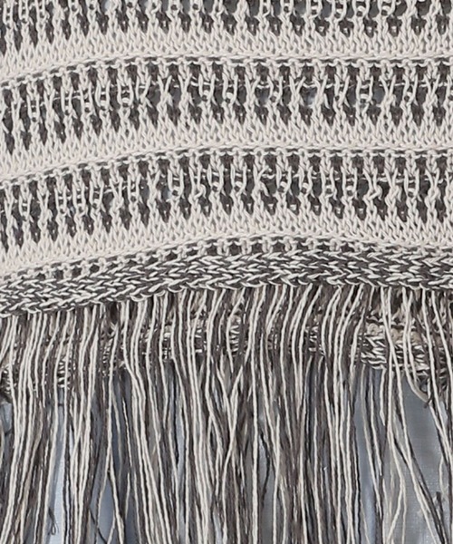 LAKOLE（ラコレ）の「5ゲージフリンジベスト / 651447（ベスト・レディース・ライトブルー/チャコール/ベージュ・FREE）」の12枚目の写真